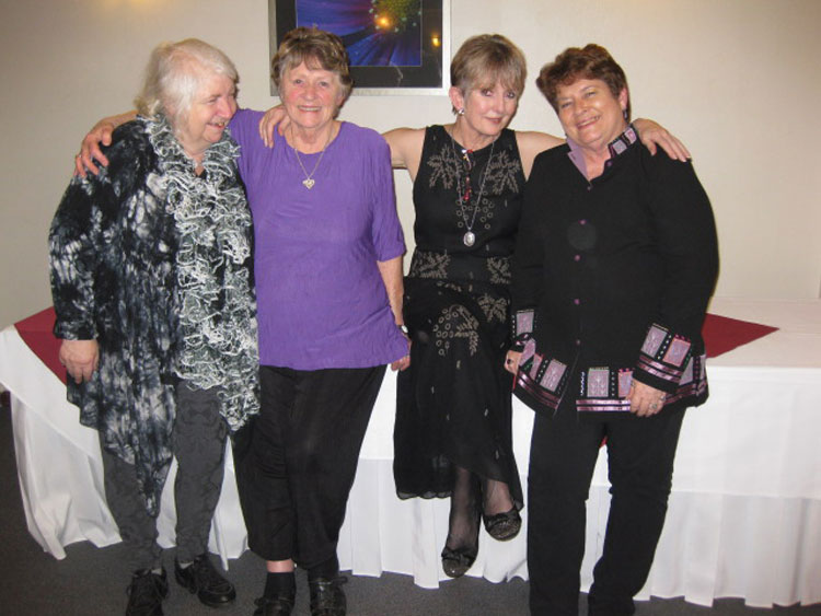 The 4 winners of the ACF Distinguished Service award – Nell Evans (2007), Margaret Bush (2004), Lesley Morgan (2002) and Sandi Gemmell – honoured this year.