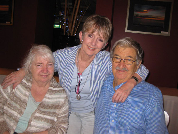 Lesley Morgan with John and Neil Evans